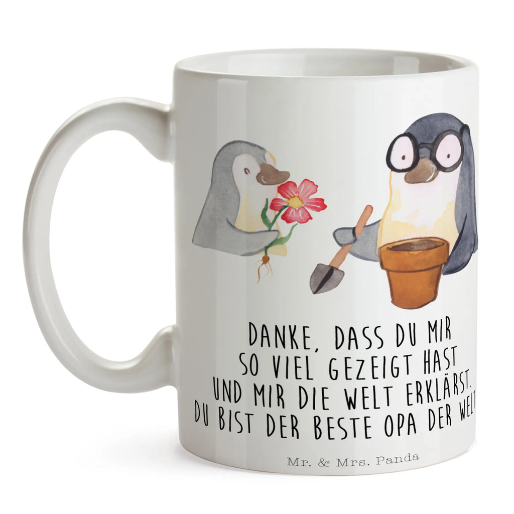 Kubek Pingwin dziadek sadzi kwiaty Bürotasse, Geschenktasse, Tasse mit Motiven, Porzellantasse, Kaffeetasse, Tasse, Keramiktasse, Tasse mit Zitaten, Teetasse, Familie, Vatertag, Muttertag, Bruder, Schwester, Mama, Papa, Oma, Opa, Opi, Lieblingsopa, bester Opa, Großvater
