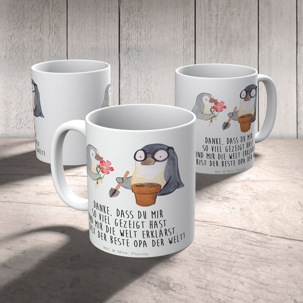 Kubek Pingwin dziadek sadzi kwiaty Bürotasse, Geschenktasse, Tasse mit Motiven, Porzellantasse, Kaffeetasse, Tasse, Keramiktasse, Tasse mit Zitaten, Teetasse, Familie, Vatertag, Muttertag, Bruder, Schwester, Mama, Papa, Oma, Opa, Opi, Lieblingsopa, bester Opa, Großvater