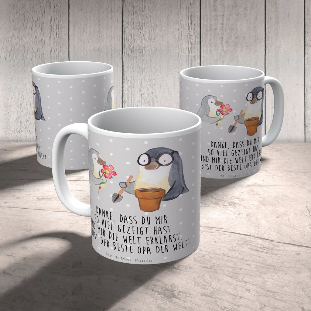 Kubek Pingwin dziadek sadzi kwiaty Bürotasse, Geschenktasse, Tasse mit Motiven, Porzellantasse, Kaffeetasse, Tasse, Keramiktasse, Tasse mit Zitaten, Teetasse, Familie, Vatertag, Muttertag, Bruder, Schwester, Mama, Papa, Oma, Opa, Opi, Lieblingsopa, bester Opa, Großvater