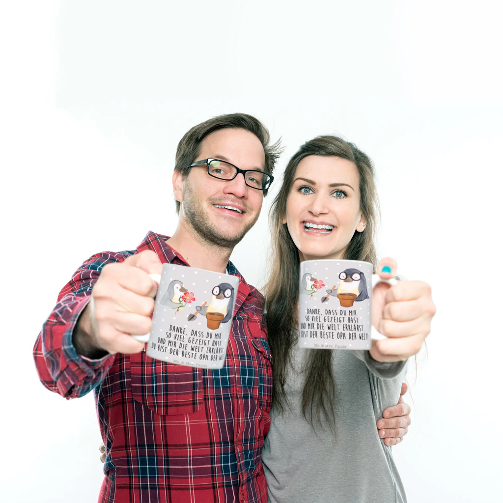 Kubek Pingwin dziadek sadzi kwiaty Bürotasse, Geschenktasse, Tasse mit Motiven, Porzellantasse, Kaffeetasse, Tasse, Keramiktasse, Tasse mit Zitaten, Teetasse, Familie, Vatertag, Muttertag, Bruder, Schwester, Mama, Papa, Oma, Opa, Opi, Lieblingsopa, bester Opa, Großvater