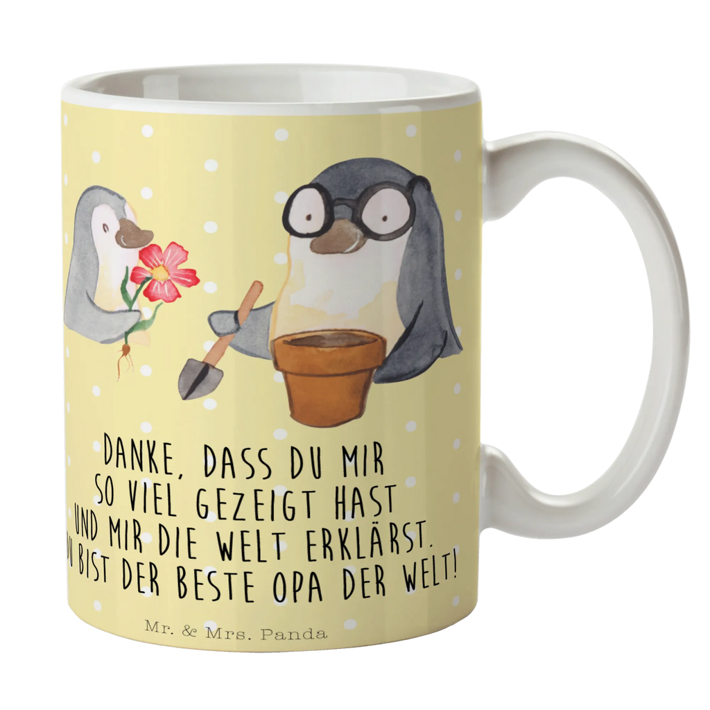 Kubek Pingwin dziadek sadzi kwiaty Bürotasse, Geschenktasse, Tasse mit Motiven, Porzellantasse, Kaffeetasse, Tasse, Keramiktasse, Tasse mit Zitaten, Teetasse, Familie, Vatertag, Muttertag, Bruder, Schwester, Mama, Papa, Oma, Opa, Opi, Lieblingsopa, bester Opa, Großvater