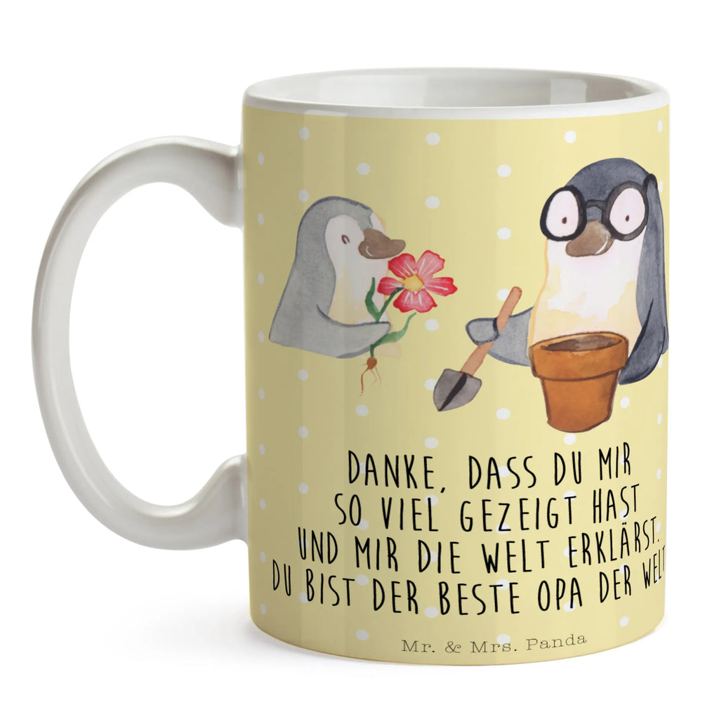 Kubek Pingwin dziadek sadzi kwiaty Bürotasse, Geschenktasse, Tasse mit Motiven, Porzellantasse, Kaffeetasse, Tasse, Keramiktasse, Tasse mit Zitaten, Teetasse, Familie, Vatertag, Muttertag, Bruder, Schwester, Mama, Papa, Oma, Opa, Opi, Lieblingsopa, bester Opa, Großvater