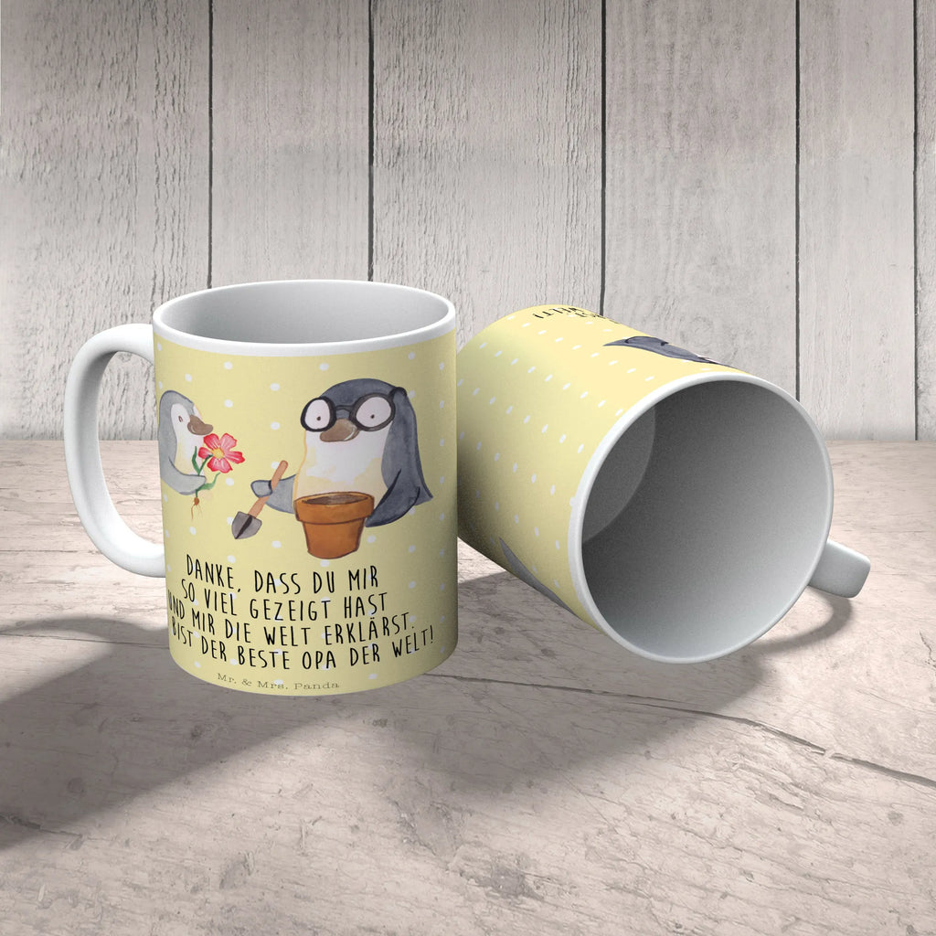 Kubek Pingwin dziadek sadzi kwiaty Bürotasse, Geschenktasse, Tasse mit Motiven, Porzellantasse, Kaffeetasse, Tasse, Keramiktasse, Tasse mit Zitaten, Teetasse, Familie, Vatertag, Muttertag, Bruder, Schwester, Mama, Papa, Oma, Opa, Opi, Lieblingsopa, bester Opa, Großvater