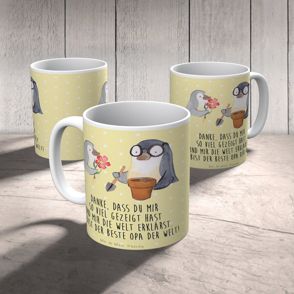 Kubek Pingwin dziadek sadzi kwiaty Bürotasse, Geschenktasse, Tasse mit Motiven, Porzellantasse, Kaffeetasse, Tasse, Keramiktasse, Tasse mit Zitaten, Teetasse, Familie, Vatertag, Muttertag, Bruder, Schwester, Mama, Papa, Oma, Opa, Opi, Lieblingsopa, bester Opa, Großvater