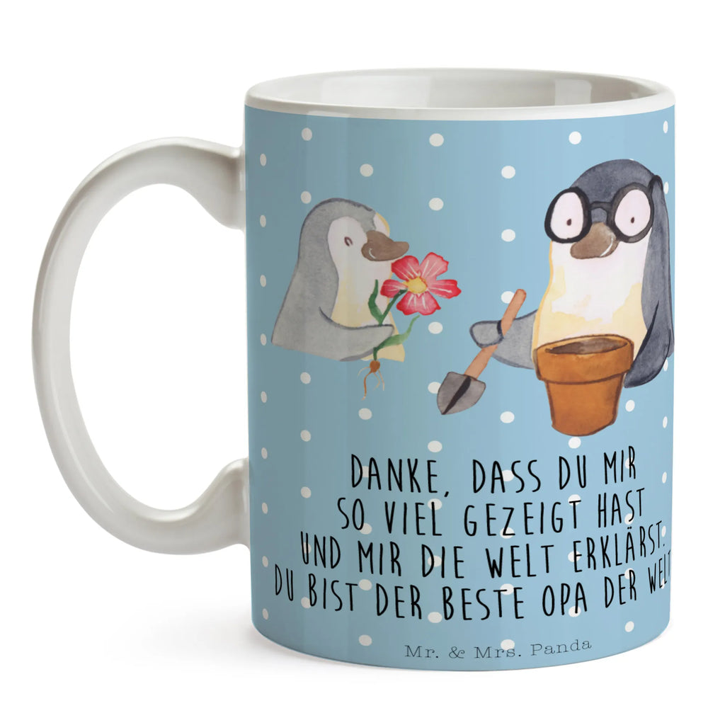 Kubek Pingwin dziadek sadzi kwiaty Bürotasse, Geschenktasse, Tasse mit Motiven, Porzellantasse, Kaffeetasse, Tasse, Keramiktasse, Tasse mit Zitaten, Teetasse, Familie, Vatertag, Muttertag, Bruder, Schwester, Mama, Papa, Oma, Opa, Opi, Lieblingsopa, bester Opa, Großvater