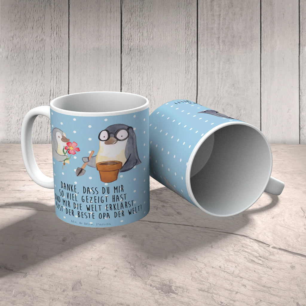 Kubek Pingwin dziadek sadzi kwiaty Bürotasse, Geschenktasse, Tasse mit Motiven, Porzellantasse, Kaffeetasse, Tasse, Keramiktasse, Tasse mit Zitaten, Teetasse, Familie, Vatertag, Muttertag, Bruder, Schwester, Mama, Papa, Oma, Opa, Opi, Lieblingsopa, bester Opa, Großvater