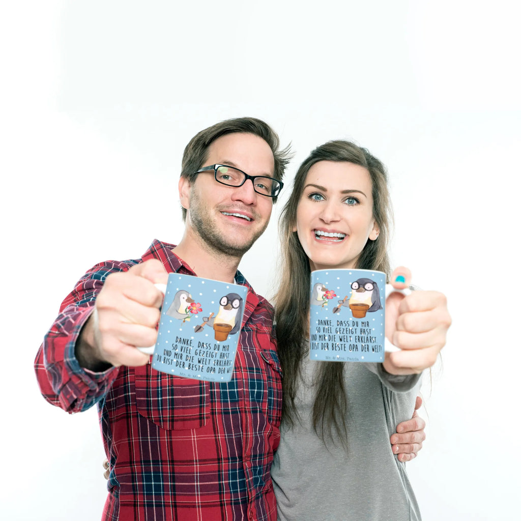 Kubek Pingwin dziadek sadzi kwiaty Bürotasse, Geschenktasse, Tasse mit Motiven, Porzellantasse, Kaffeetasse, Tasse, Keramiktasse, Tasse mit Zitaten, Teetasse, Familie, Vatertag, Muttertag, Bruder, Schwester, Mama, Papa, Oma, Opa, Opi, Lieblingsopa, bester Opa, Großvater