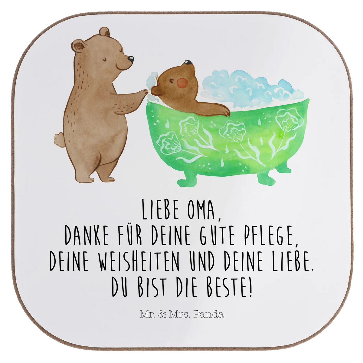 Square coaster granny Bathe glass coasters, party, gifts, Coasters, breakfast, presents, gift, Family, Father's Day, Mother's Day, brother, sister, Mom, Dad, grandchildren, love, family, Grandma, bathing