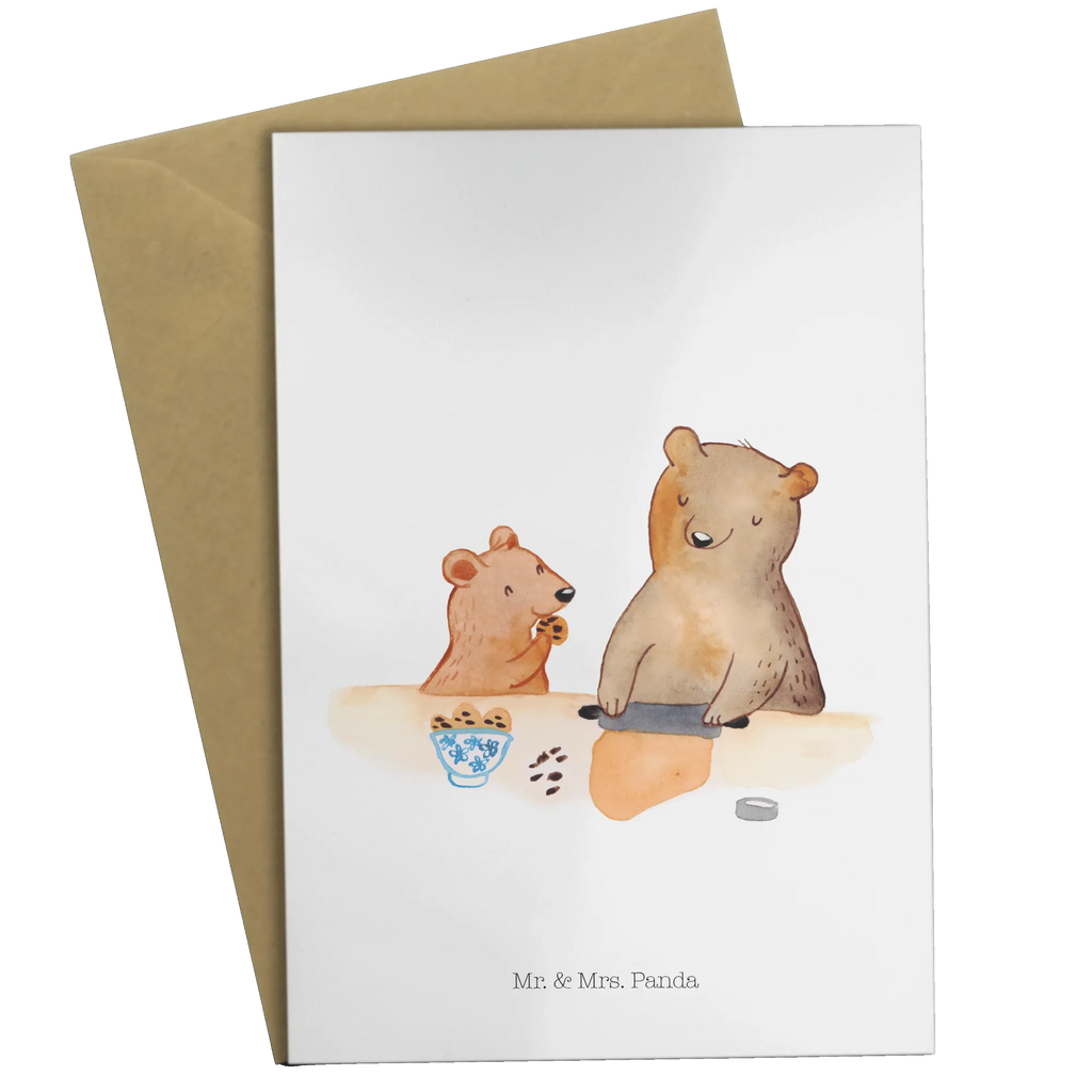 Grußkarte Oma Bär backen Hochzeitskarte, Glückwunschkarte, Einladungskarte, Karte, Grußkarte, Klappkarte, Geburtstagskarte, Ansichtskarten, Familie, Vatertag, Muttertag, Bruder, Schwester, Mama, Papa, Oma, Opa, Lieblingsomi, Lieblingsoma, Omi, backen, kochen, beste Köchin