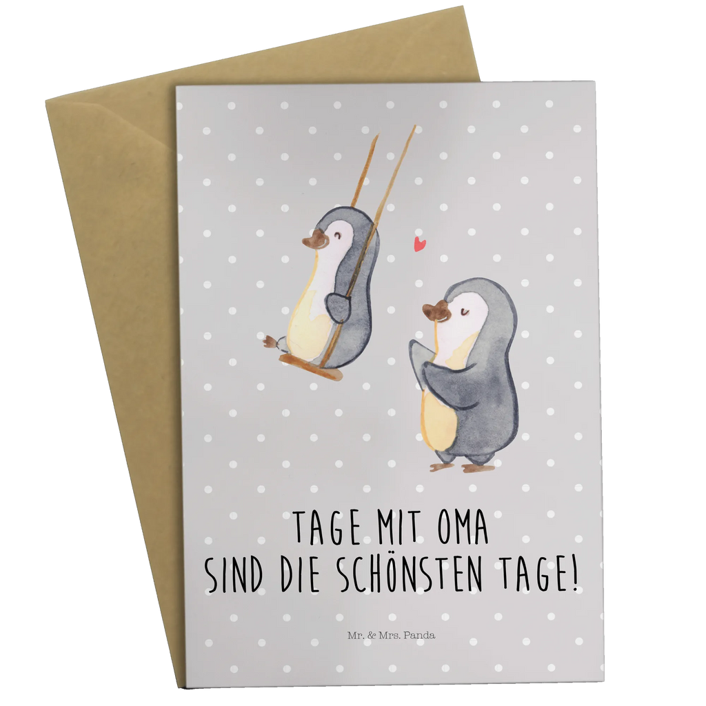 Greetings card Penguin and grandma swing  Glückwunschkarte, Ansichtskarten, Hochzeitskarte, Einladungskarte, Grußkarte, Geburtstagskarte, Karte, Klappkarte, Familie, Vatertag, Muttertag, Bruder, Schwester, Mama, Papa, Oma, Opa, Lieblingsoma, Großmutter, Geschenk für Oma, Omi, beste Oma