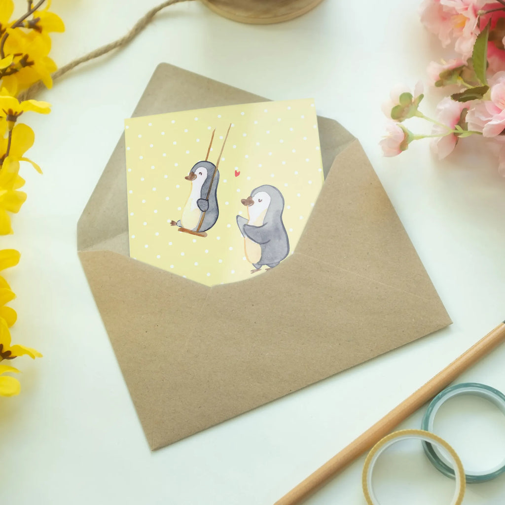 Greetings card Penguin and grandma swing  Glückwunschkarte, Ansichtskarten, Hochzeitskarte, Einladungskarte, Grußkarte, Geburtstagskarte, Karte, Klappkarte, Familie, Vatertag, Muttertag, Bruder, Schwester, Mama, Papa, Oma, Opa, Lieblingsoma, Großmutter, Geschenk für Oma, Omi, beste Oma