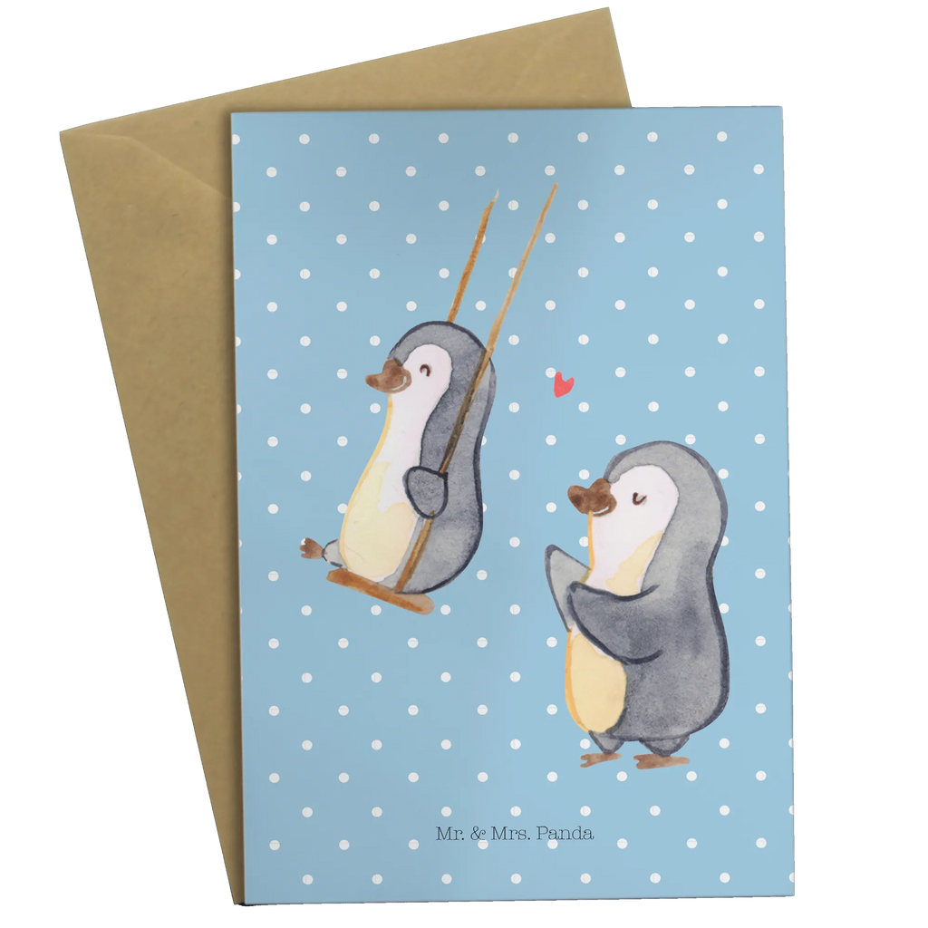 Greetings card Penguin and grandma swing  Glückwunschkarte, Ansichtskarten, Hochzeitskarte, Einladungskarte, Grußkarte, Geburtstagskarte, Karte, Klappkarte, Familie, Vatertag, Muttertag, Bruder, Schwester, Mama, Papa, Oma, Opa, Lieblingsoma, Großmutter, Geschenk für Oma, Omi, beste Oma