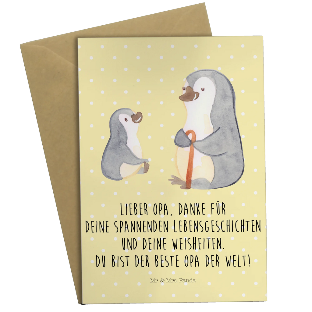 Greetings card Penguin grandpa and grandkid Ansichtskarten, Geburtstagskarte, Karte, Klappkarte, Hochzeitskarte, Grußkarte, Glückwunschkarte, Einladungskarte, Familie, Vatertag, Muttertag, Bruder, Schwester, Mama, Papa, Oma, Opa, Geschenk für Opa, Großvater, Lieblingsopa, bester Opa, Opi