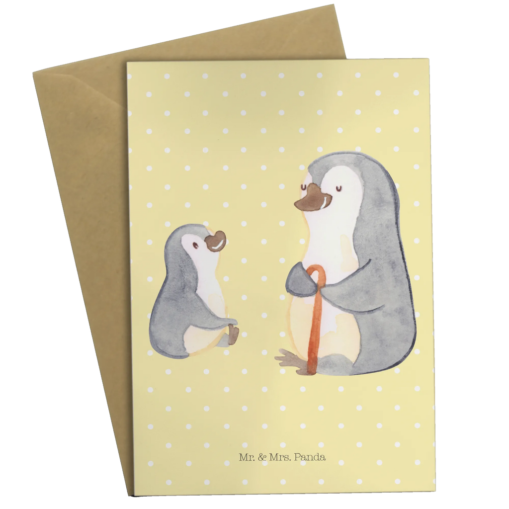 Greetings card Penguin grandpa and grandkid Ansichtskarten, Geburtstagskarte, Karte, Klappkarte, Hochzeitskarte, Grußkarte, Glückwunschkarte, Einladungskarte, Familie, Vatertag, Muttertag, Bruder, Schwester, Mama, Papa, Oma, Opa, Geschenk für Opa, Großvater, Lieblingsopa, bester Opa, Opi