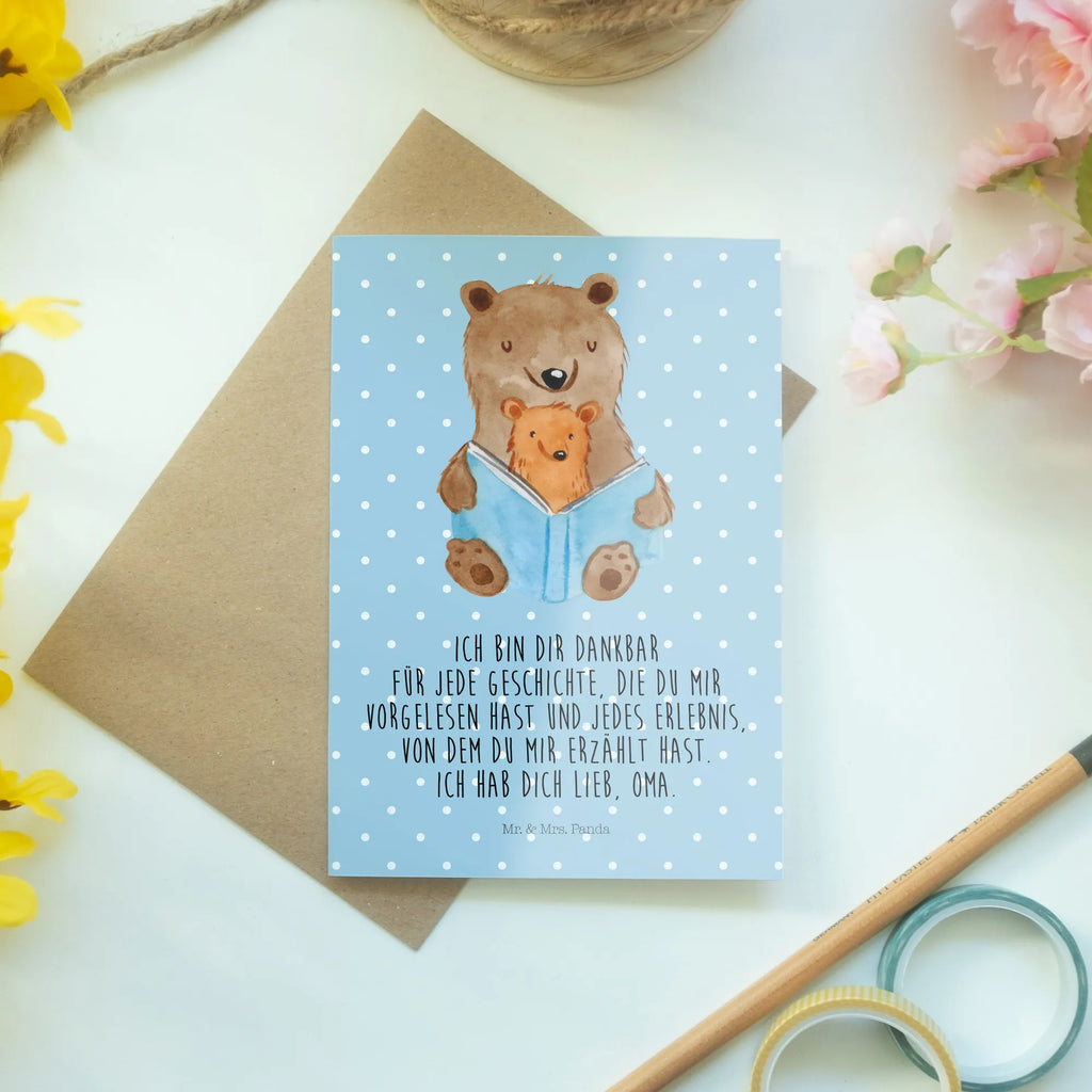 Grußkarte Bären Buch valentinstagskarte, dankeskarten, osterkarte, abiturkarte, glückwunschkarten, genesungskarte, Beileidskarte, jubiläumskarte, hochzeitskarten, firmungskarte, spruchkarte, osterkarten, einladungskarten, kommunionskarte, Motivkarte, babykarte, neujahrskarte, vatertagskarte, Grußkarte, Glückwunschkarte, weihnachtskarten, Grußkarten, Klappkarte, Oma, Opa, Muttertag, Familie, Schwester, Bruder, Vatertag, Mama, Papa, Geschichtenerzähler, Beste Oma, Großmutter, Omi, Lieblingsoma