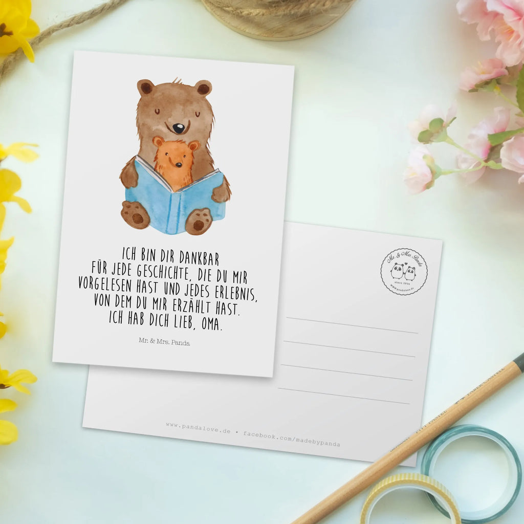 Postcard bears A book card, gift, letter, Postcard, gift card, invitation card, postcards, paper, invitation, Family, Father's Day, Mother's Day, brother, sister, Mom, Dad, best grandma, grandmother, grandma, favourite grandma, favorite grandma, storyteller
