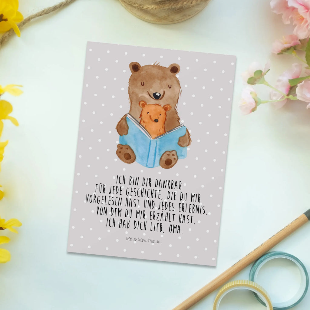Postcard bears A book card, gift, letter, Postcard, gift card, invitation card, postcards, paper, invitation, Family, Father's Day, Mother's Day, brother, sister, Mom, Dad, best grandma, grandmother, grandma, favourite grandma, favorite grandma, storyteller