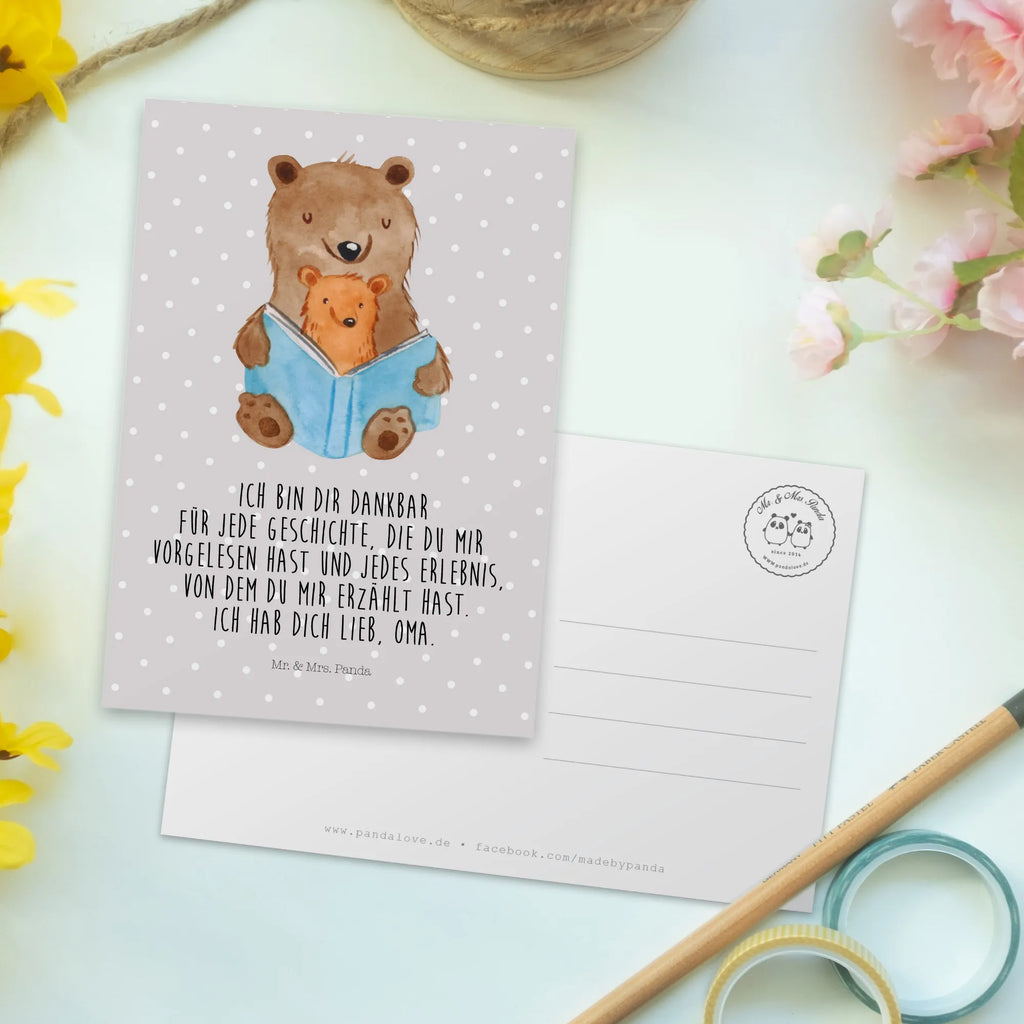 Postcard bears A book card, gift, letter, Postcard, gift card, invitation card, postcards, paper, invitation, Family, Father's Day, Mother's Day, brother, sister, Mom, Dad, best grandma, grandmother, grandma, favourite grandma, favorite grandma, storyteller