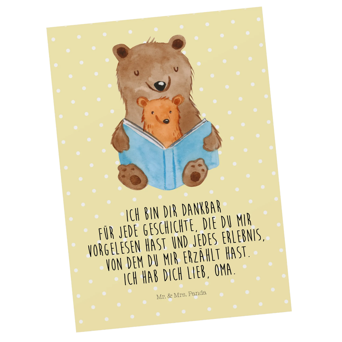 Postkarte Bären Buch spruchkarte, Grußkarte, Designkarte, Ansichtskarte, Postkarte, Kunstkarten, kunstkarte, Fotokarte, einzelkarte, Motivkarte, bildkarte, Ansichtskarten, Postkarten, Bruder, Vatertag, Mama, Papa, Muttertag, Oma, Opa, Familie, Schwester, Omi, Großmutter, Geschichtenerzähler, Beste Oma, Lieblingsoma