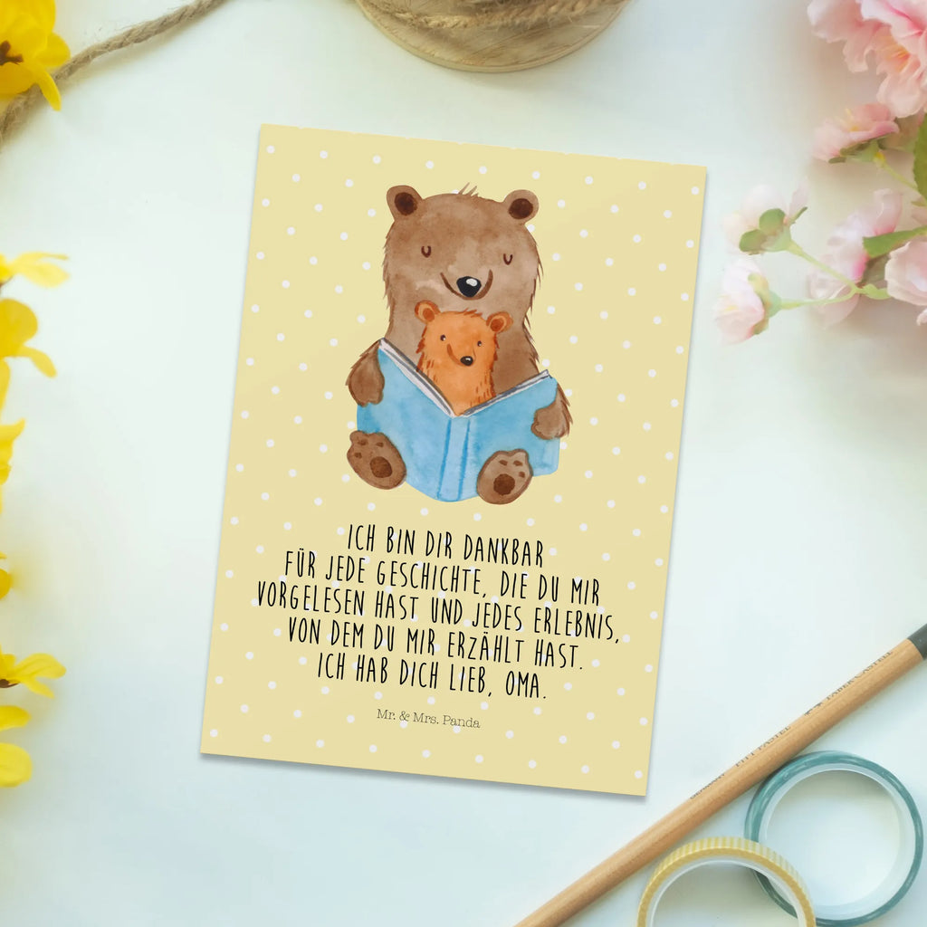 Postcard bears A book card, gift, letter, Postcard, gift card, invitation card, postcards, paper, invitation, Family, Father's Day, Mother's Day, brother, sister, Mom, Dad, best grandma, grandmother, grandma, favourite grandma, favorite grandma, storyteller