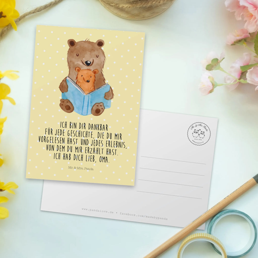 Postcard bears A book card, gift, letter, Postcard, gift card, invitation card, postcards, paper, invitation, Family, Father's Day, Mother's Day, brother, sister, Mom, Dad, best grandma, grandmother, grandma, favourite grandma, favorite grandma, storyteller