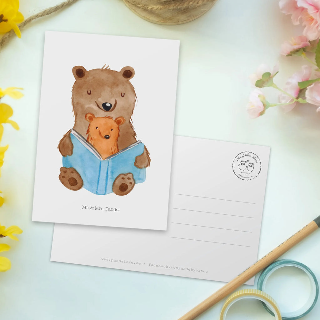 Postcard bears A book card, gift, letter, Postcard, gift card, invitation card, postcards, paper, invitation, Family, Father's Day, Mother's Day, brother, sister, Mom, Dad, best grandma, grandmother, grandma, favourite grandma, favorite grandma, storyteller