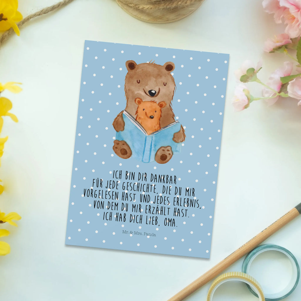 Postcard bears A book card, gift, letter, Postcard, gift card, invitation card, postcards, paper, invitation, Family, Father's Day, Mother's Day, brother, sister, Mom, Dad, best grandma, grandmother, grandma, favourite grandma, favorite grandma, storyteller