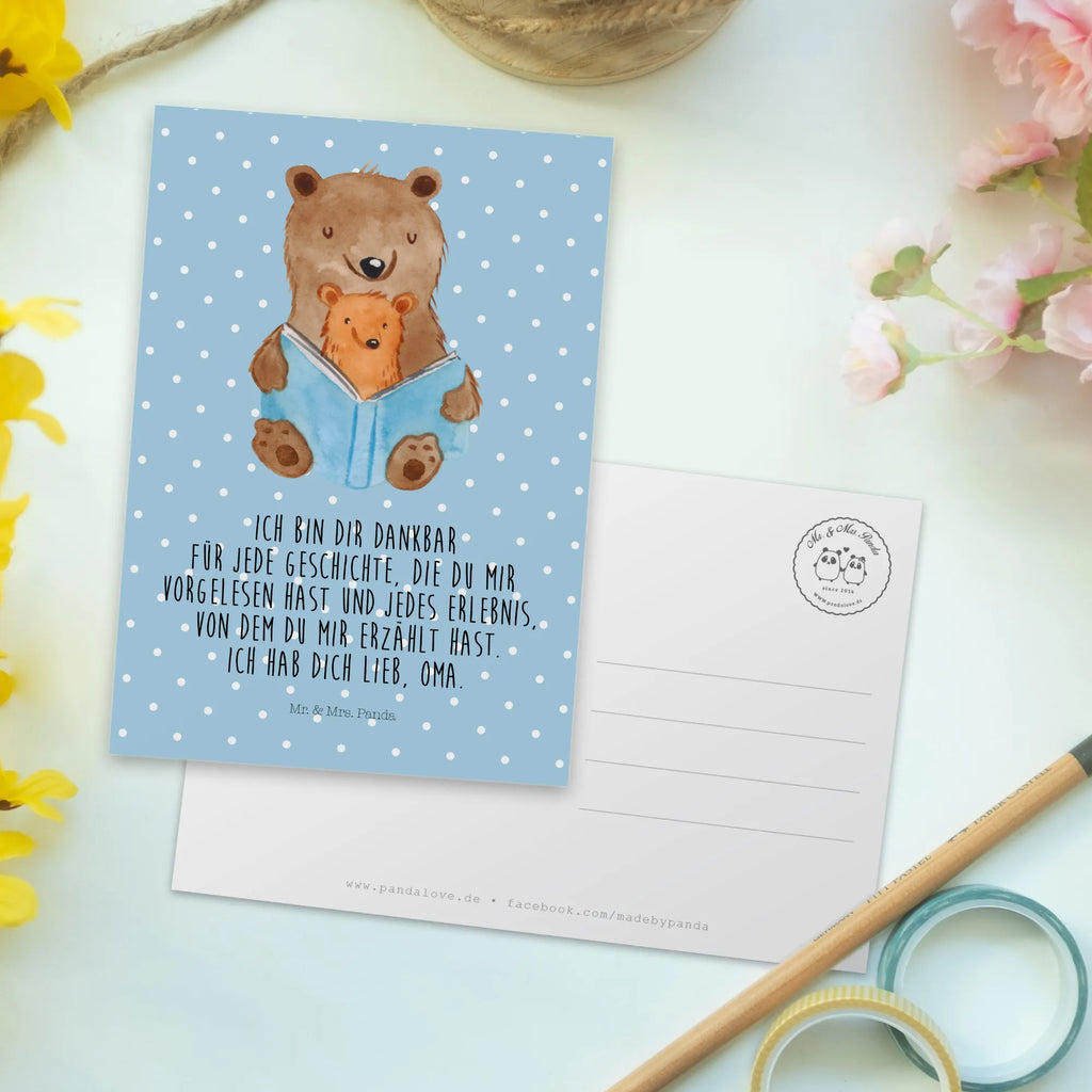 Postcard bears A book card, gift, letter, Postcard, gift card, invitation card, postcards, paper, invitation, Family, Father's Day, Mother's Day, brother, sister, Mom, Dad, best grandma, grandmother, grandma, favourite grandma, favorite grandma, storyteller
