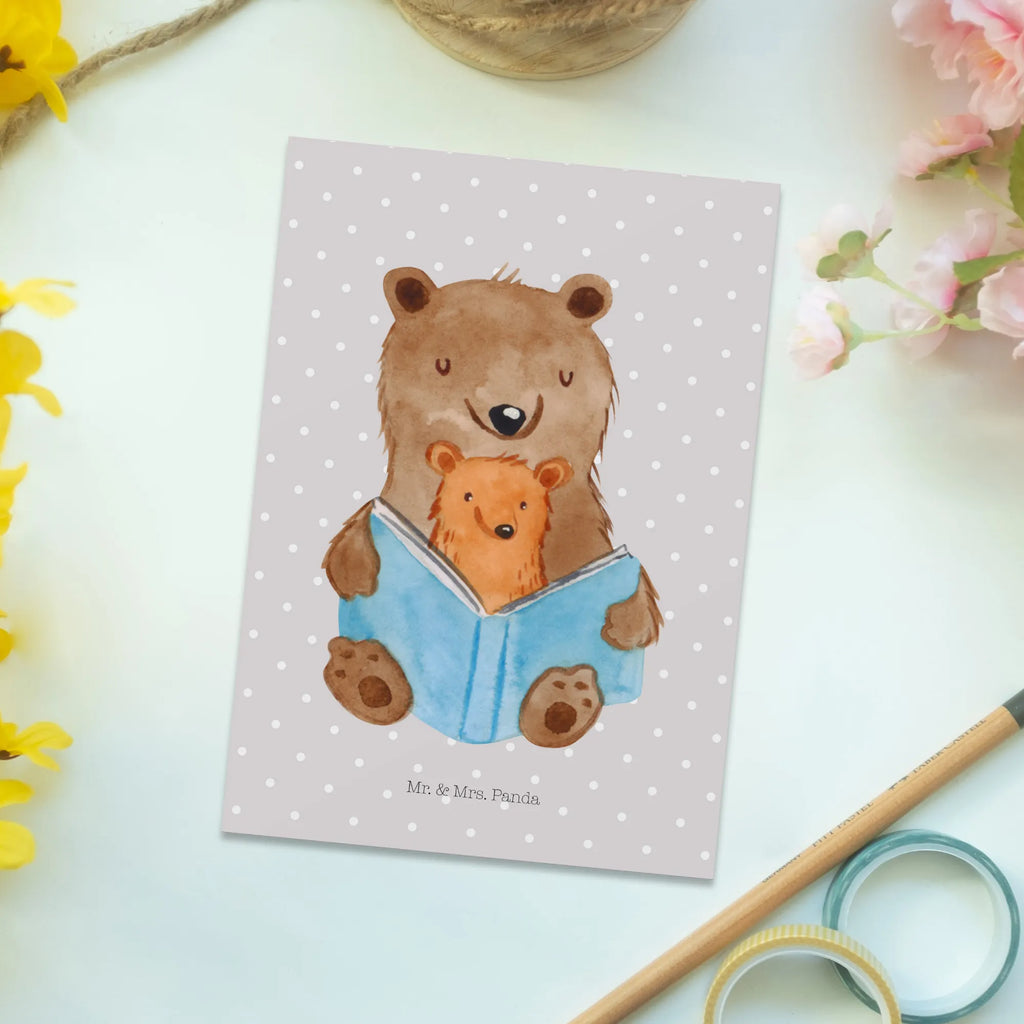 Postcard bears A book card, gift, letter, Postcard, gift card, invitation card, postcards, paper, invitation, Family, Father's Day, Mother's Day, brother, sister, Mom, Dad, best grandma, grandmother, grandma, favourite grandma, favorite grandma, storyteller