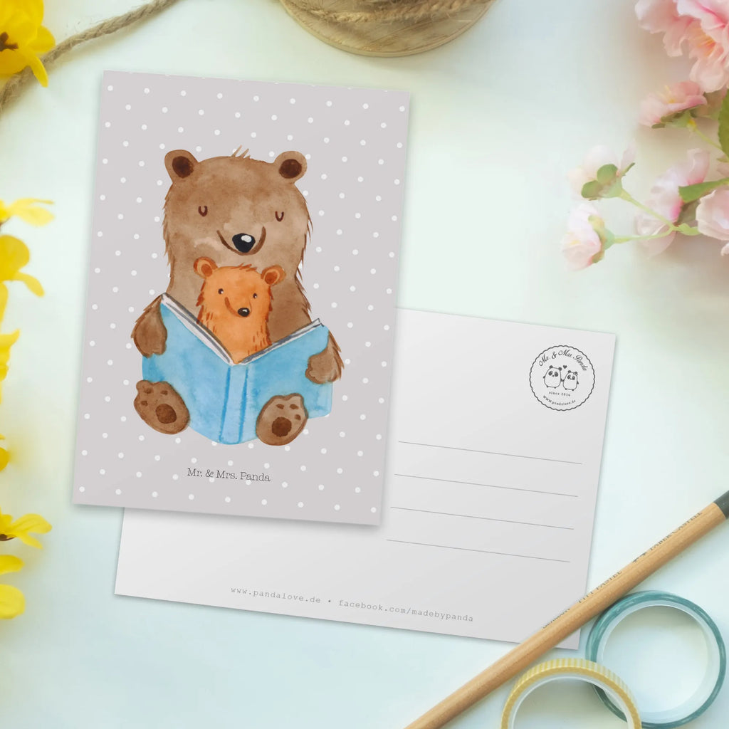 Postcard bears A book card, gift, letter, Postcard, gift card, invitation card, postcards, paper, invitation, Family, Father's Day, Mother's Day, brother, sister, Mom, Dad, best grandma, grandmother, grandma, favourite grandma, favorite grandma, storyteller