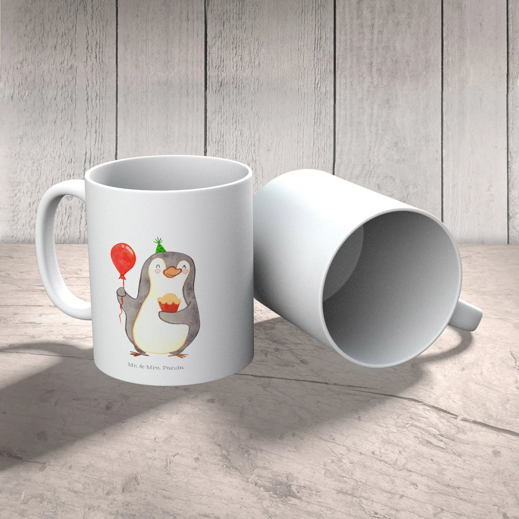 Tasse Pinguin Geburtstag Teetasse, Porzellantasse, Tasse mit Zitaten, Kaffeetasse, Geschenktasse, Tasse, Keramiktasse, Tasse mit Motiven, Bürotasse, Geburtstag, Geburtstagsgeschenk, Geschenk, Party, Kuchen, Torte, Feiern, Geschenke