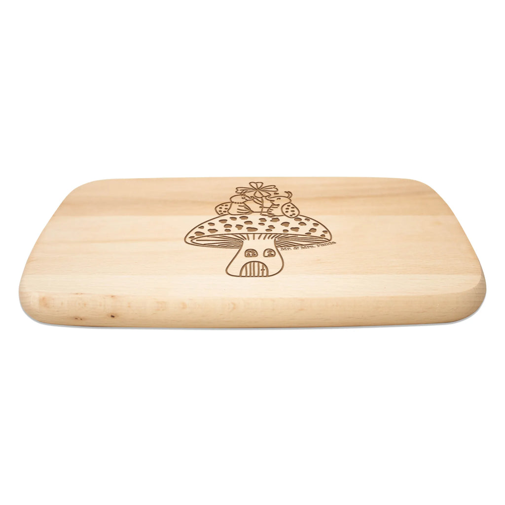 Serving board ladybug toadstool breakfast board, cutting board, Board, small animals, cute, funny, cute animal motives, hand drawn, small world, funny sayings, good mood, happy, gifts, gift ideas, special gifts, animal lover, card, at home, ladybird, flat, toadstool, house of fleshy fungi, house