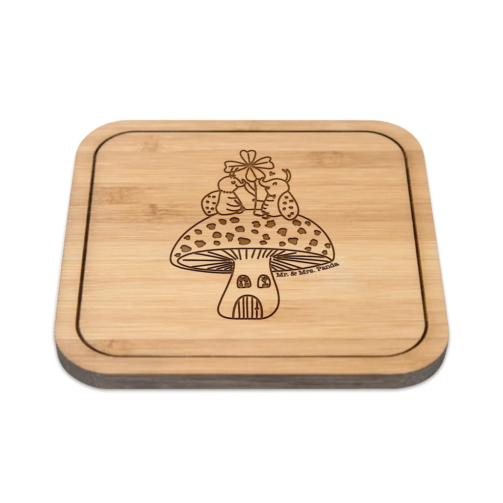 Square coaster ladybug toadstool set, presents, party, square, glass, gifts, glasses, giveaways, coasters, glass coasters, breakfast, gift, wood, small animals, cute, funny, cute animal motives, hand drawn, small world, funny sayings, good mood, happy, gift ideas, special gifts, animal lover, card, ladybird, house of fleshy fungi, flat, at home, toadstool, house