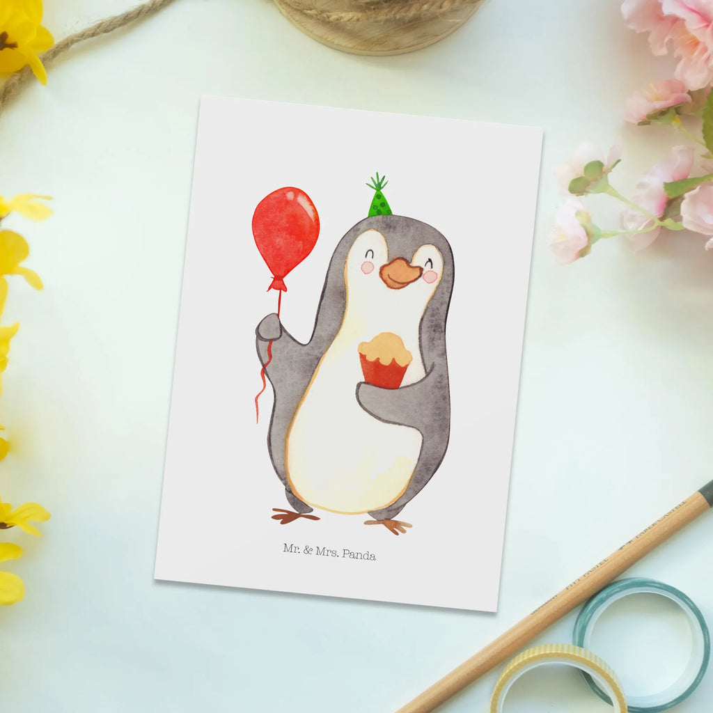 Postkarte Pinguin Geburtstag bildkarte, Kunstkarten, spruchkarte, einzelkarte, Postkarte, kunstkarte, Ansichtskarten, Fotokarte, Postkarten, Ansichtskarte, Designkarte, Motivkarte, Grußkarte, Geburtstag, Geschenk, Geburtstagsgeschenk, Feiern, Geschenke, Party, Torte, Kuchen