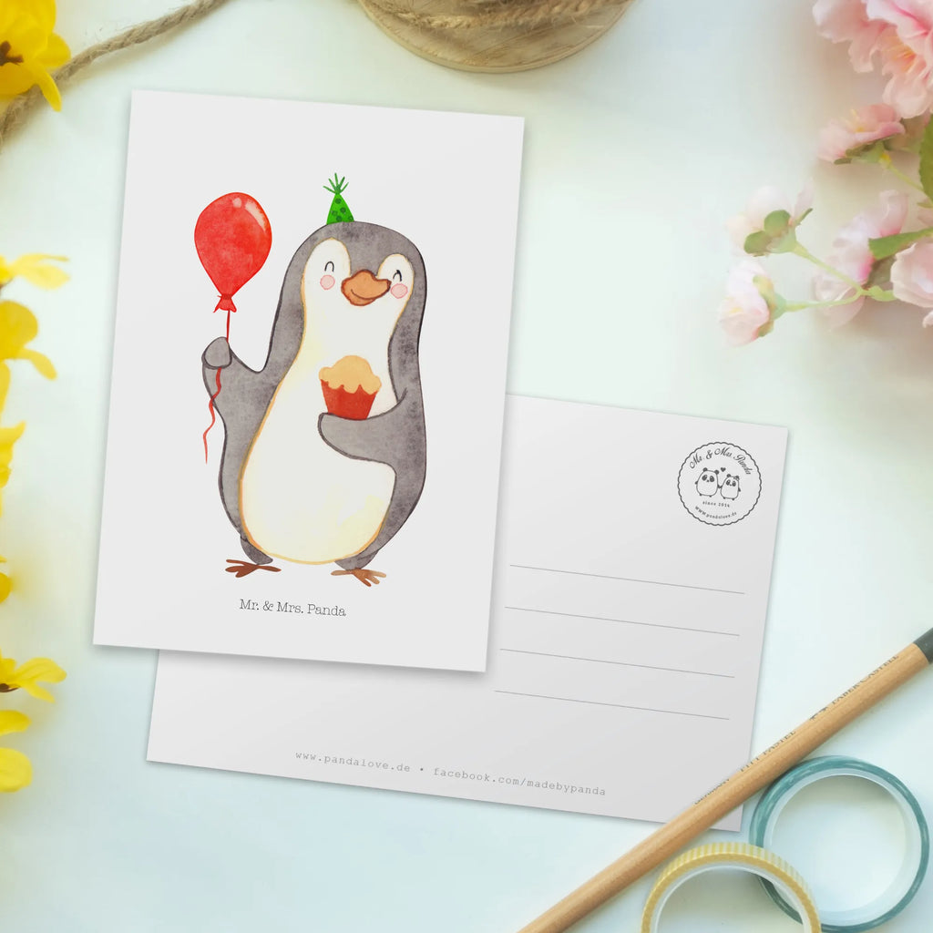 Postkarte Pinguin Geburtstag bildkarte, Kunstkarten, spruchkarte, einzelkarte, Postkarte, kunstkarte, Ansichtskarten, Fotokarte, Postkarten, Ansichtskarte, Designkarte, Motivkarte, Grußkarte, Geburtstag, Geschenk, Geburtstagsgeschenk, Feiern, Geschenke, Party, Torte, Kuchen