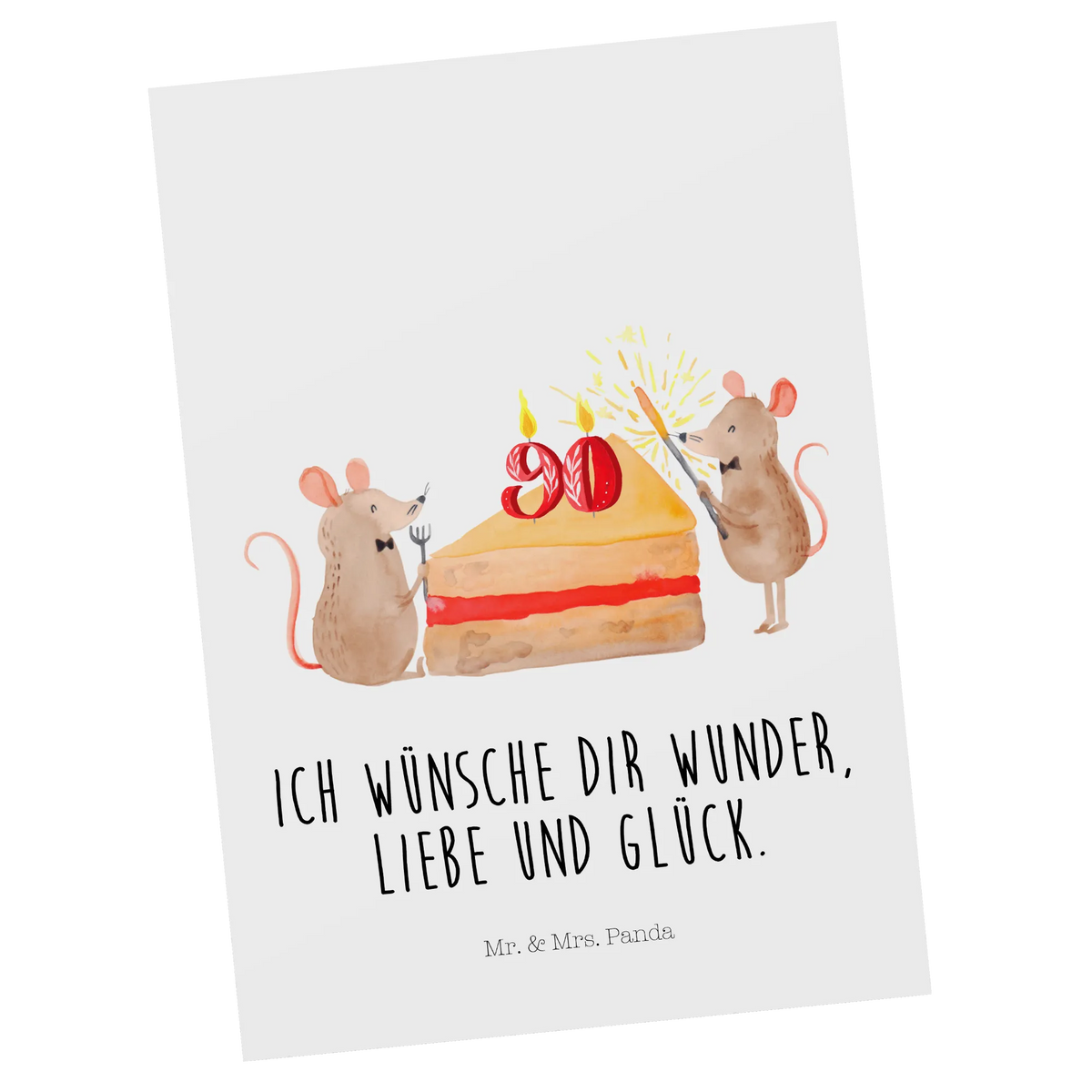 Postkarte 90. Geburtstag Mäuse Kuchen Motivkarte, Ansichtskarte, Ansichtskarten, Kunstkarten, Postkarte, Postkarten, kunstkarte, einzelkarte, bildkarte, Designkarte, Grußkarte, Fotokarte, spruchkarte, Geburtstagsgeschenk, Geschenk, Geburtstag, Geburtstagsfeier, Geburtstage, Maus, Happy Birthday