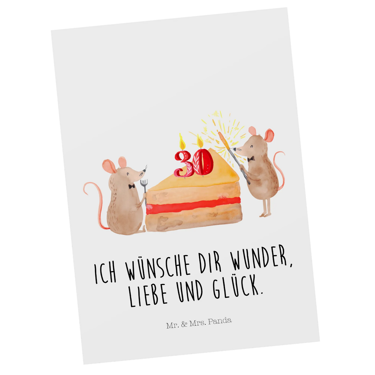 Postcard 30th birthday mice cake bildkarte, einzelkarte, Postkarte, Designkarte, spruchkarte, Ansichtskarte, Postkarten, Ansichtskarten, Grußkarte, Motivkarte, Fotokarte, Kunstkarten, kunstkarte, Geburtstagsgeschenk, Geschenk, Geburtstag, Maus, Geburtstage, Happy Birthday, Geburtstagsfeier