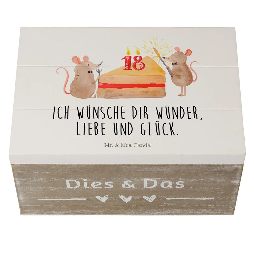 Wooden chest 18th birthday mice cake Erinnerungsbox, Schatulle, Truhe, Kiste, Schatzkiste, Geschenkbox, XXL, Holzkiste, Geschenkdose, Erinnerungskiste, Dekokiste, Aufbewahrungsbox, Geburtstag, Geburtstagsgeschenk, Geschenk, Geburtstage, Maus, Geburtstagsfeier, Happy Birthday