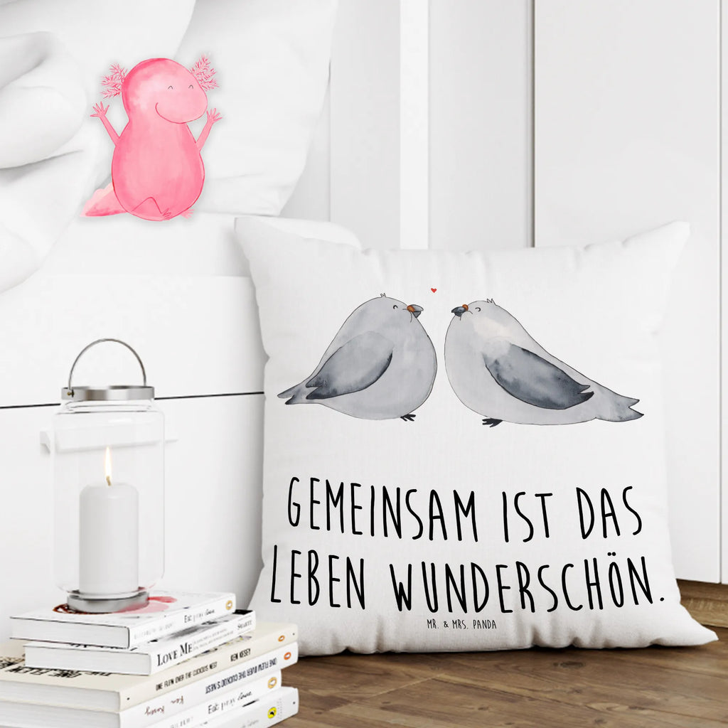 Cushion pigeons Love fluffy, pad, Pillow, bedroom, pillow case, settee, 40x40, pillows, soft, couch, 40 x 40, cushion, sofa, bed, Wedding, marriage, gifts, Doves, Turtledove, Dove, Love, Couple gift, Friend, Couple, Girlfriend