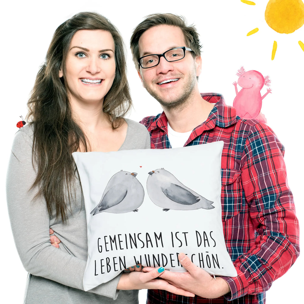 Cushion pigeons Love fluffy, pad, Pillow, bedroom, pillow case, settee, 40x40, pillows, soft, couch, 40 x 40, cushion, sofa, bed, Wedding, marriage, gifts, Doves, Turtledove, Dove, Love, Couple gift, Friend, Couple, Girlfriend