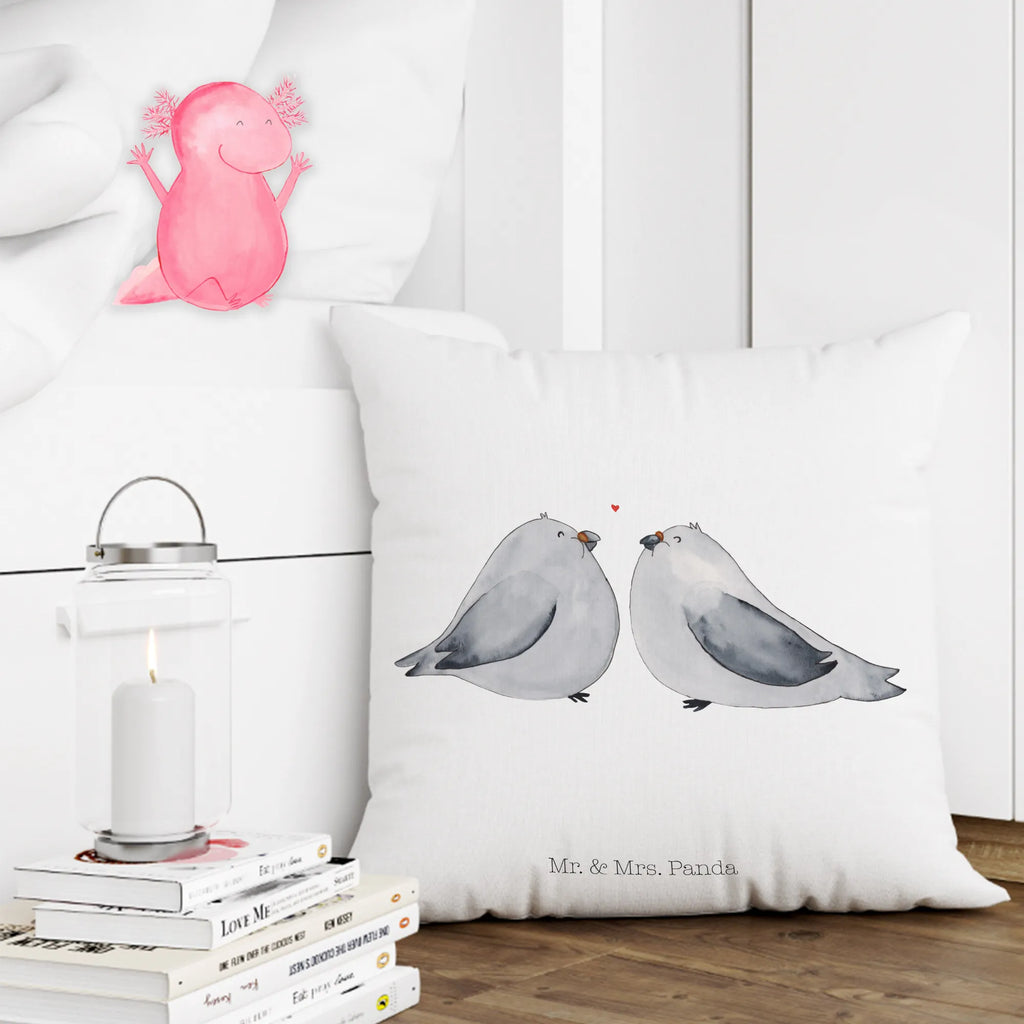 Cushion pigeons Love fluffy, pad, Pillow, bedroom, pillow case, settee, 40x40, pillows, soft, couch, 40 x 40, cushion, sofa, bed, Wedding, marriage, gifts, Doves, Turtledove, Dove, Love, Couple gift, Friend, Couple, Girlfriend