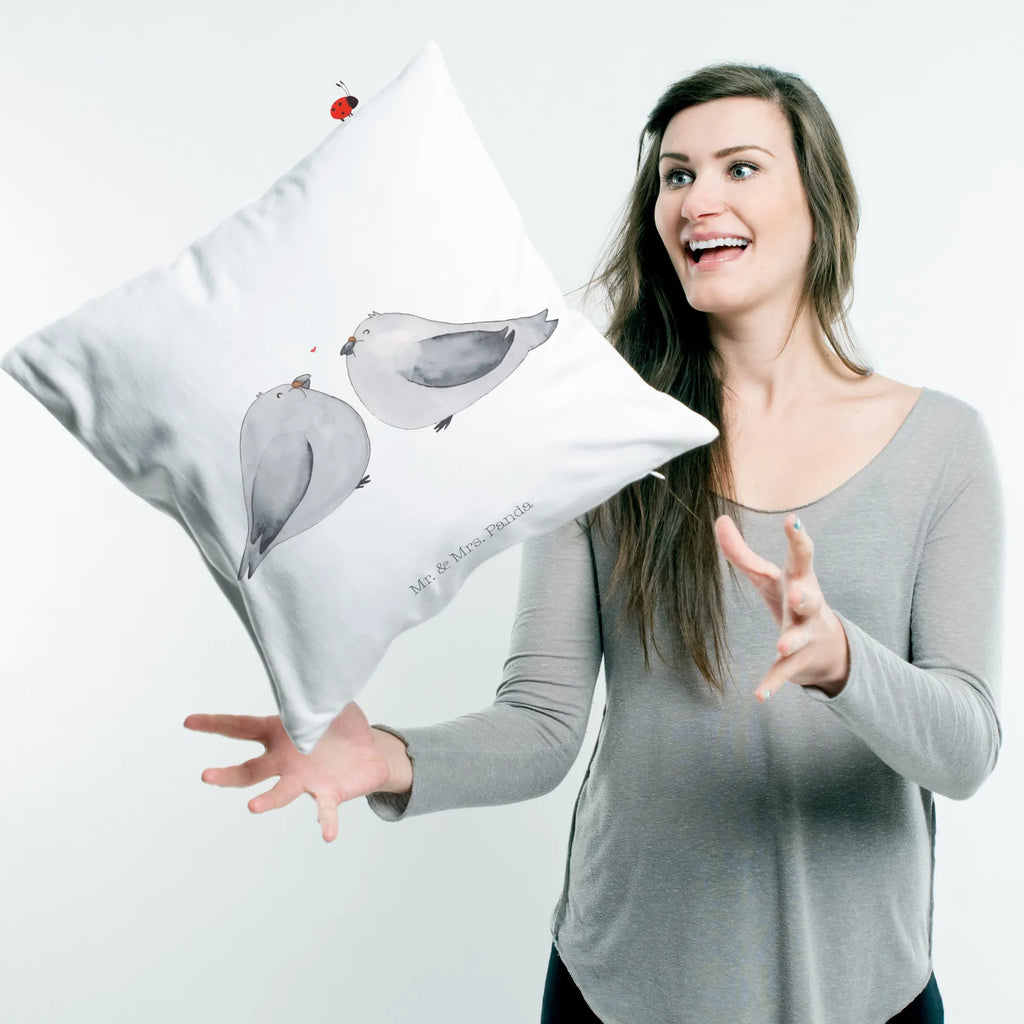 Cushion pigeons Love fluffy, pad, Pillow, bedroom, pillow case, settee, 40x40, pillows, soft, couch, 40 x 40, cushion, sofa, bed, Wedding, marriage, gifts, Doves, Turtledove, Dove, Love, Couple gift, Friend, Couple, Girlfriend