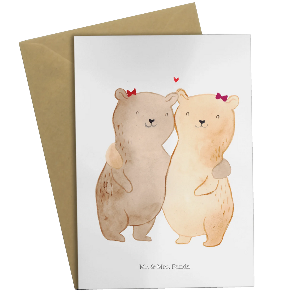 Greetings card bears sisters Karte, Hochzeitskarte, Ansichtskarten, Klappkarte, Geburtstagskarte, Einladungskarte, Glückwunschkarte, Grußkarte, Familie, Vatertag, Muttertag, Bruder, Schwester, Mama, Papa, Oma, Opa