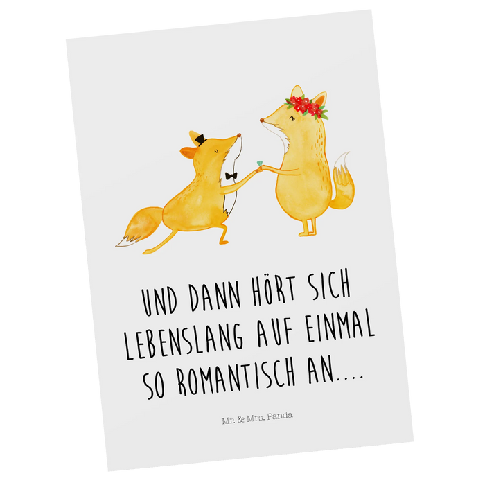 Postcard foxes Marriage