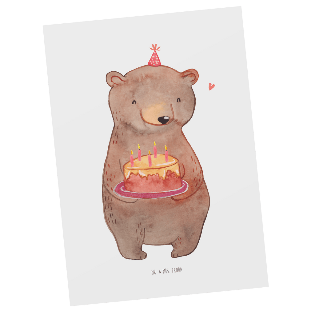 Postkarte Bär Torte Postkarte, Karte, Geschenkkarte, Grußkarte, Einladung, Ansichtskarte, Geburtstagskarte, Einladungskarte, Dankeskarte, Geburtstag, Geburtstagsgeschenk, Geschenk