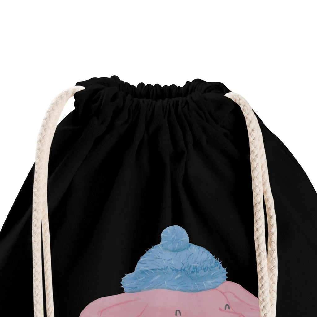 Drawstring bag piggy Mulled wine hipster, bag, gym bag, sports bag, carrier bag, jute bag, Winter, Christmas, Christmas time, snow, mulled wine, saying, Christmas market, drunk