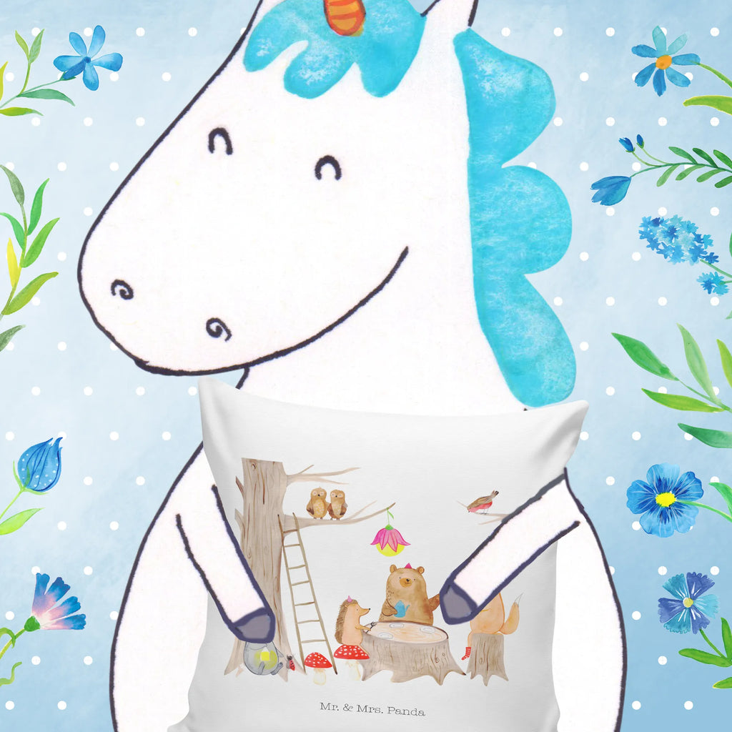 Cushion forest animals picnic soft, pillows, Pillow, pillow case, couch, pad, bed, sofa, cushion, 40x40, fluffy, 40 x 40, settee, bedroom, small animals, cute, funny, cute animal motives, hand drawn, small world, funny sayings, good mood, happy, gifts, gift ideas, special gifts, animal lover, card, forest animals, picnic, squirrel, hare, forest, fox, hedgehog, mouse