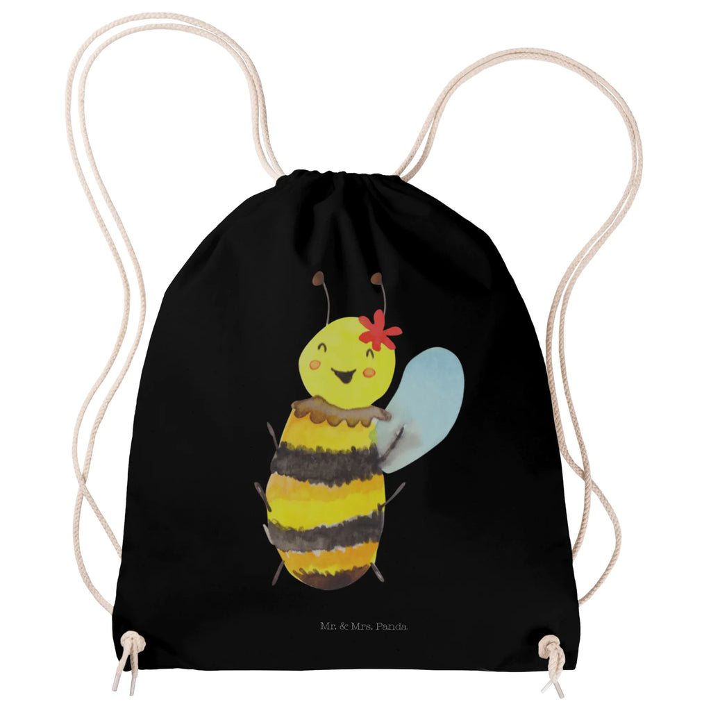 Drawstring bag bee happy bag, gym bag, sports bag, jute bag, carrier bag, hipster, Bee, wasp, bumblebee
