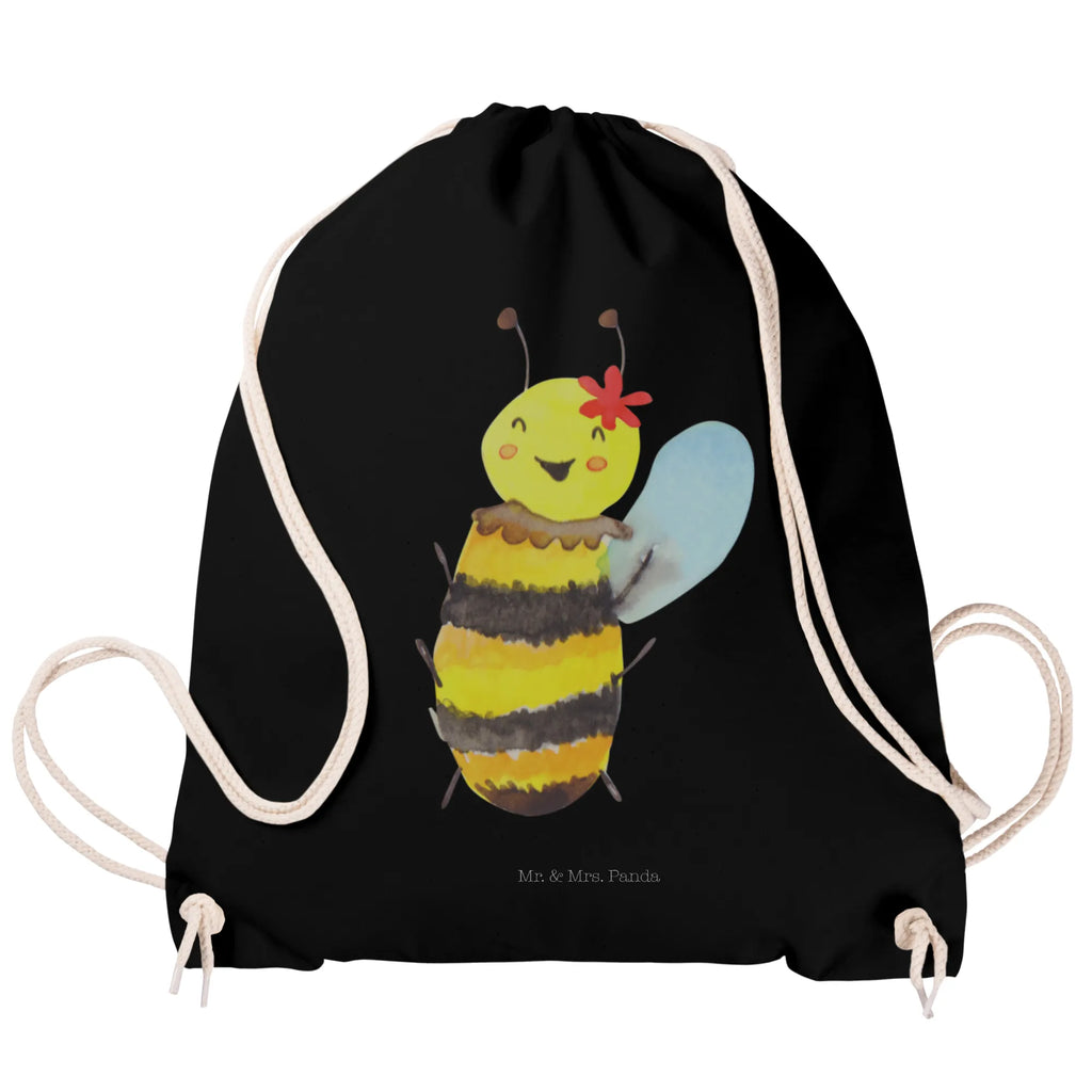 Drawstring bag bee happy bag, gym bag, sports bag, jute bag, carrier bag, hipster, Bee, wasp, bumblebee