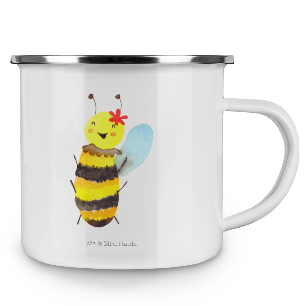 Enamel camping mug bee happy metal cup, tin coffee cup, outdoor cup, camp coffee mug, bushcraft mug, enamel drinking mug, metal camping mug, enamel mug, camper mug, stainless steel drinking cup, steel mug for camping, camping mug, lightweight camping mug, campfire mug, adventure mug, camping metal cup, enamel camping cup, backpacking mug, hiking mug, travel mug, Bee, wasp, bumblebee